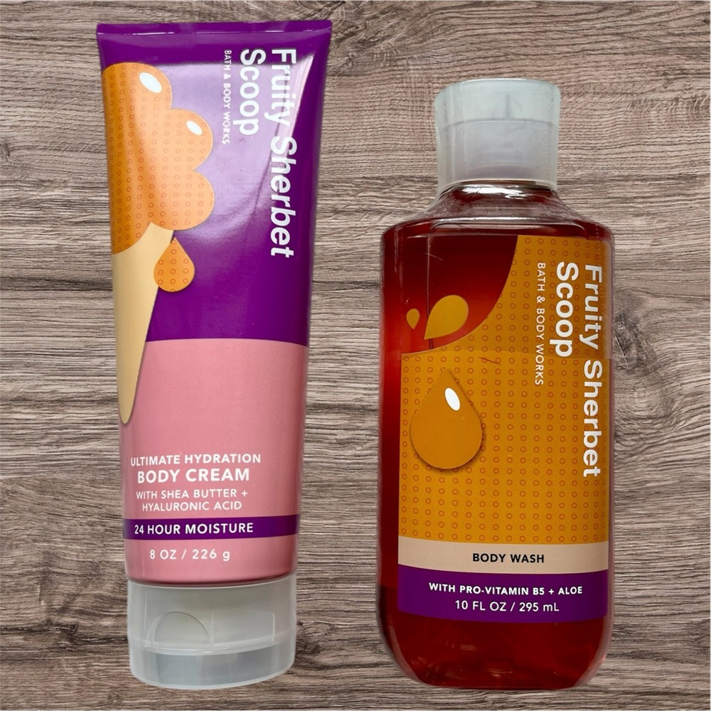 Bath and Body Works Fruity Sherbert Scoop 2 Piece Set